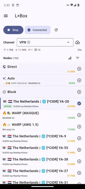 Screenshot 1 of L×Box: VPN & Proxy Client
