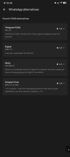 Screenshot 1 von LibreFind - Find FOSS Alternatives