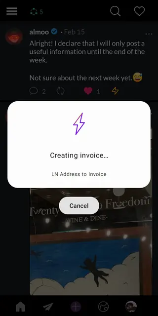 Screenshot 1 of Lightning Address to Invoice