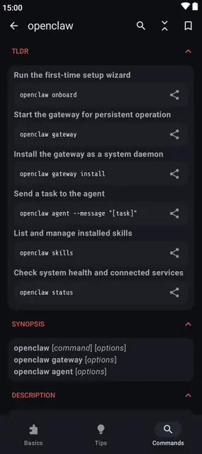 Screenshot 1 von Linux Command Library