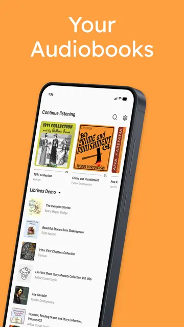 Screenshot 1 of Lissen: Audiobookshelf client