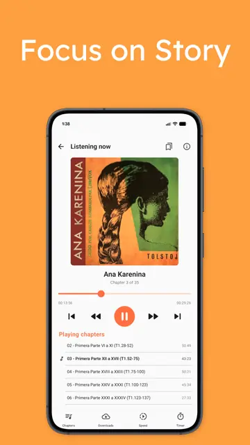 Screenshot 2 of Lissen: Audiobookshelf client