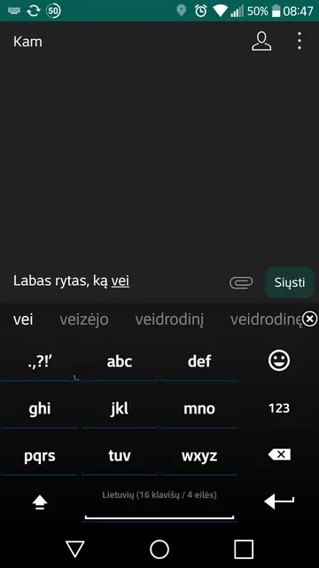 Screenshot 1 von Lithuanian for AnySoftKeyboard
