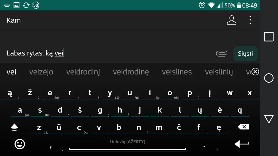 Screenshot 2 von Lithuanian for AnySoftKeyboard