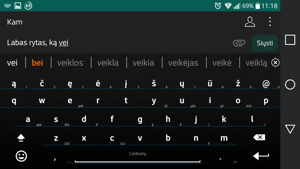 Screenshot 4 von Lithuanian for AnySoftKeyboard