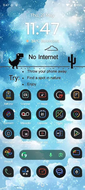 Screenshot 2 von Live Wallpaper Dino Game
