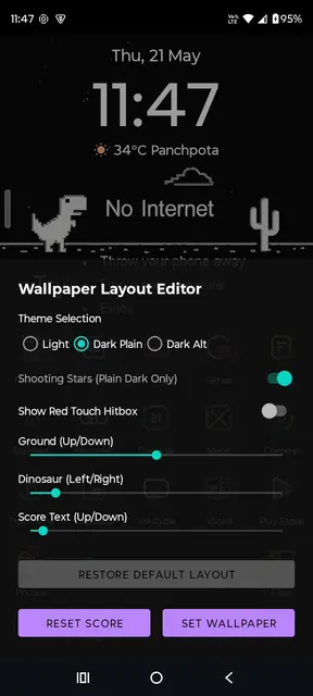 Screenshot 4 von Live Wallpaper Dino Game