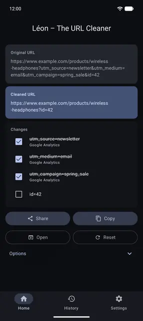 Screenshot 2 of Léon – The URL Cleaner