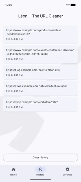Screenshot 3 of Léon – The URL Cleaner