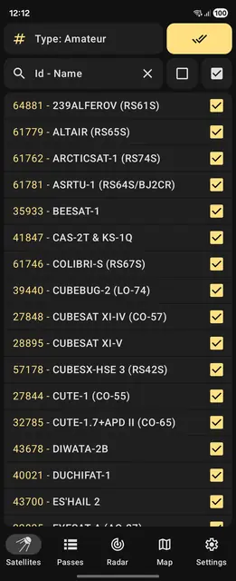 Screenshot 1 of Look4Sat: Satellite tracker