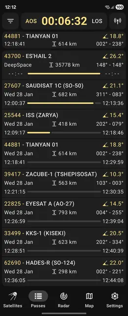 Screenshot 2 of Look4Sat: Satellite tracker