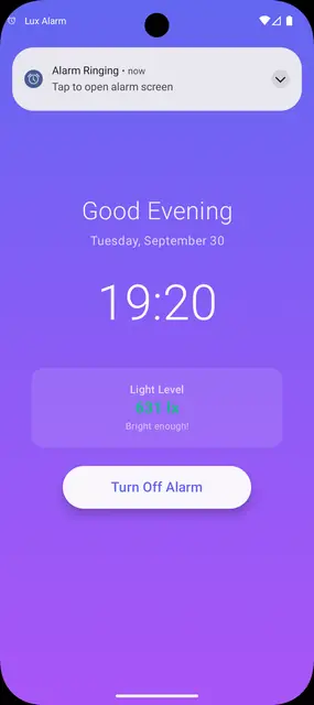 Screenshot 3 of Lux Alarm