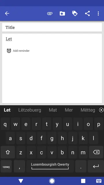 Screenshot 1 von Luxembourgish for AnySoftKeyboard