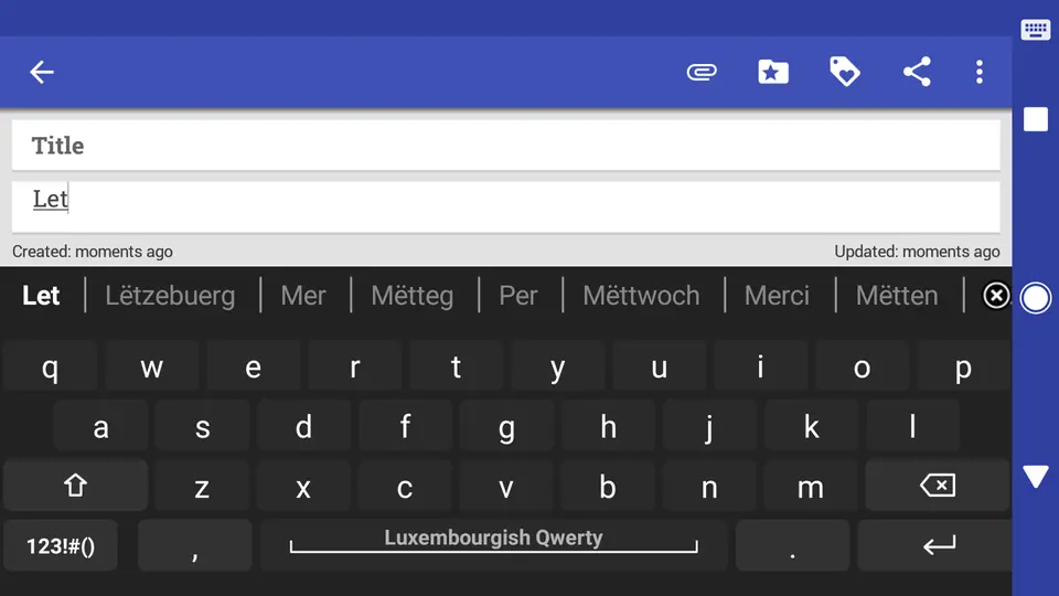 Screenshot 2 von Luxembourgish for AnySoftKeyboard