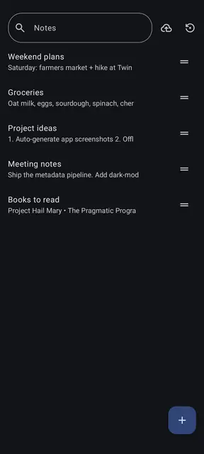 Screenshot 1 of MA Notes