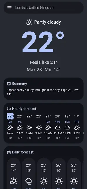Screenshot 1 von MA Weather