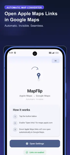 Screenshot 1 of MapFlip - Apple to Google