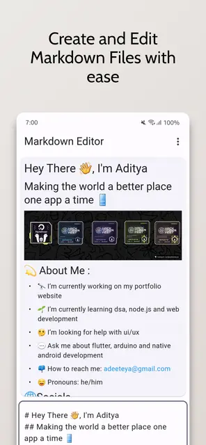 Screenshot 1 of Markdown Editor