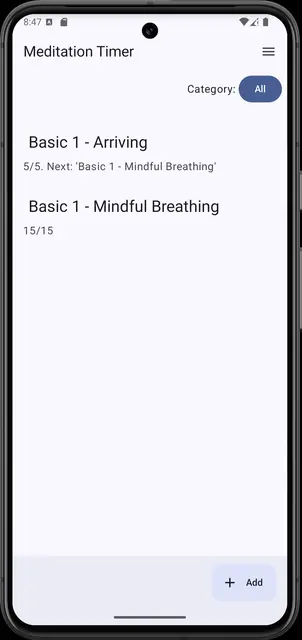 Screenshot 1 of Meditation Timer