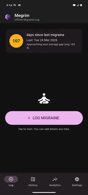 Screenshot 1 von Megrim: Migraine Log