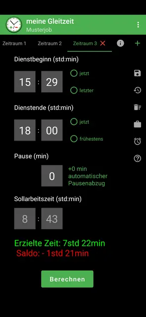 Screenshot 4 von meine Gleitzeit - my flextime