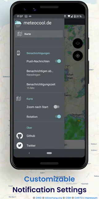 Screenshot 4 of Meteocool - Rain radar