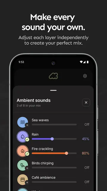 Screenshot 4 von Metiq: noise & ambient sounds