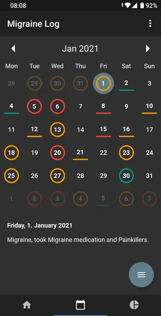 Screenshot 2 von Migraine Log