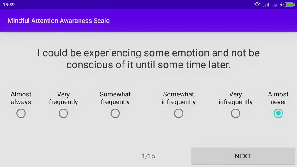 Screenshot 3 von Mindful Attention Awareness Scale