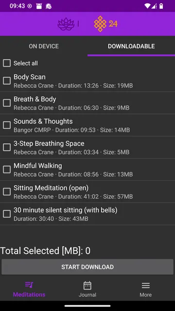 Screenshot 1 von Mindfulness Meditation