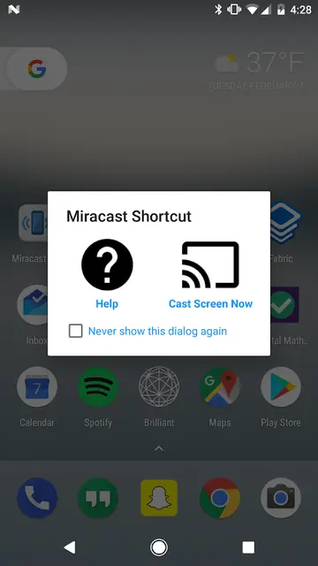 Screenshot 1 von Miracast Shortcut