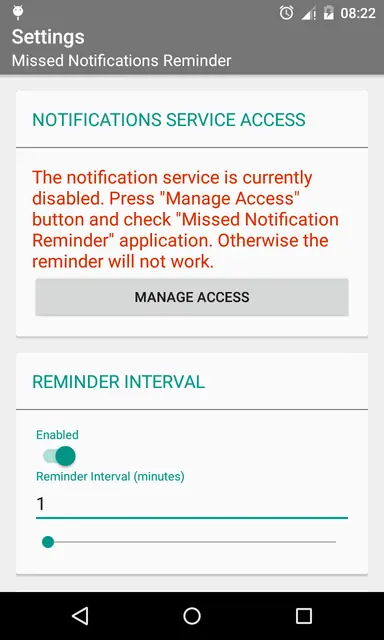 Screenshot 1 von Missed Notifications Reminder