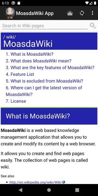 Screenshot 2 von MoasdaWiki