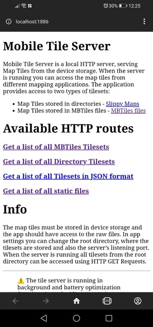 Screenshot 3 of Mobile Tile Server
