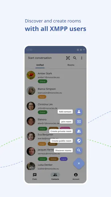 Screenshot 3 of monocles chat