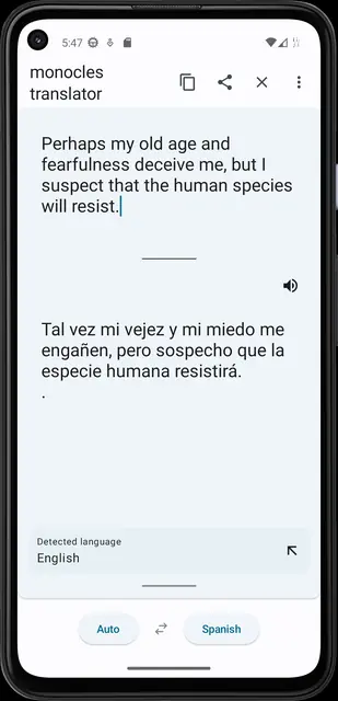 Screenshot 1 von monocles translator