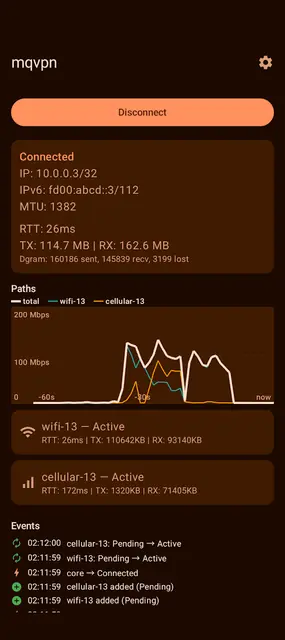 Screenshot 1 of mqvpn