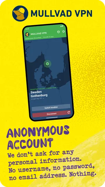 Screenshot 1 of Mullvad VPN