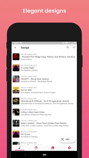 Screenshot 1 of Music Player Lite