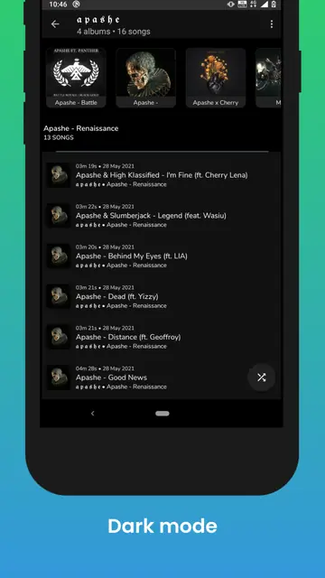 Screenshot 3 of Music Player Lite