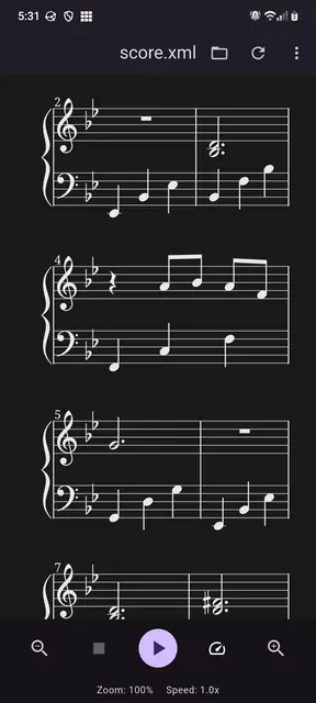 Screenshot 1 von Musicore