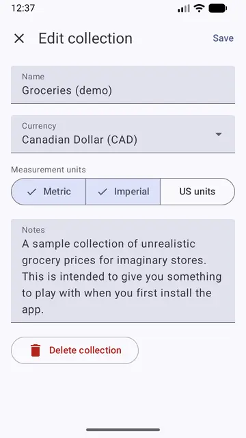 Screenshot 3 of My Price Log
