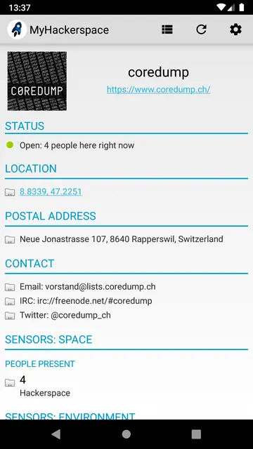 Screenshot 1 von MyHackerspace (New)