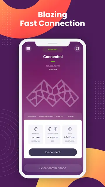 Screenshot 1 of Mysterium Dark — Next Gen VPN