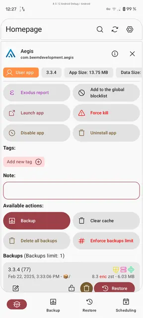 Screenshot 2 von Neo Backup
