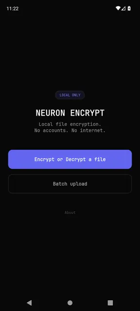 Screenshot 1 von Neuron Encrypt