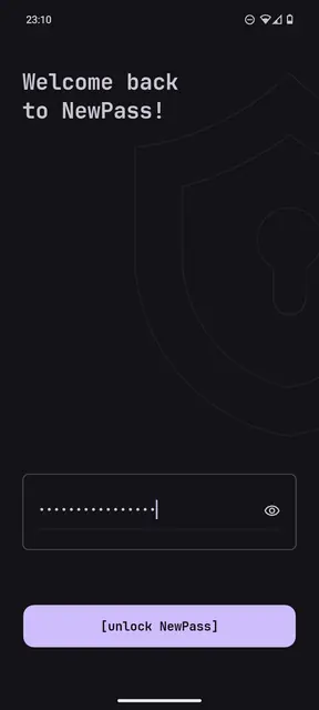 Screenshot 1 of NewPass