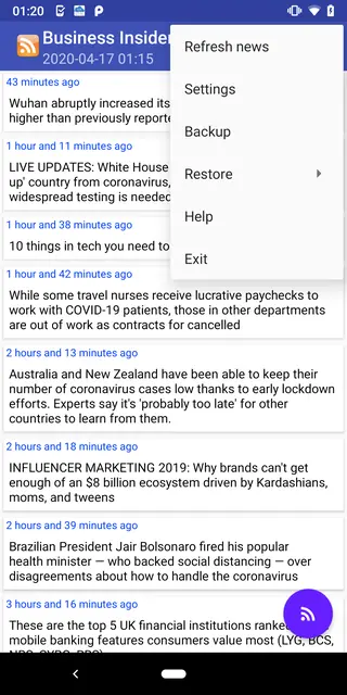 Screenshot 1 of News Reader