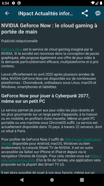 Screenshot 2 von Next Actualités informatiques