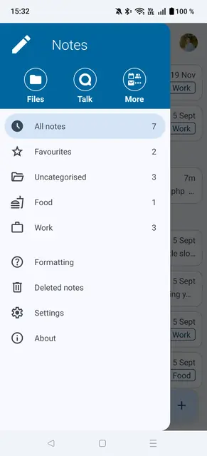 Screenshot 1 von Nextcloud Notes